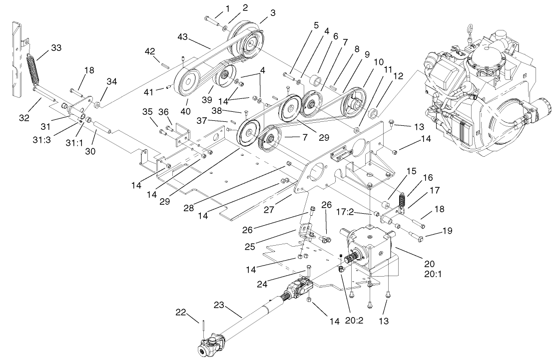 PTO / Hydro Drive Assembly