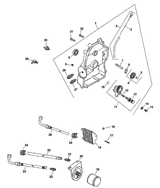 Oil Pan/lubrication Assembly Kohler Engine Ch25s Ps-68670