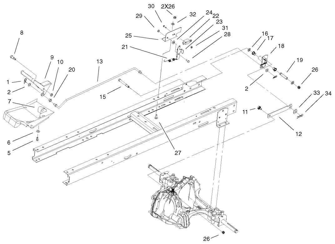Hydro Transaxle Controls And Nmir Assembly