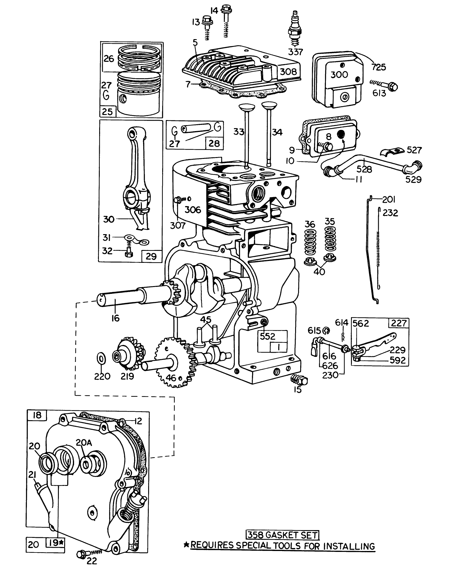 Engine Briggs & Stratton Model No. 130292 Type 0646-01