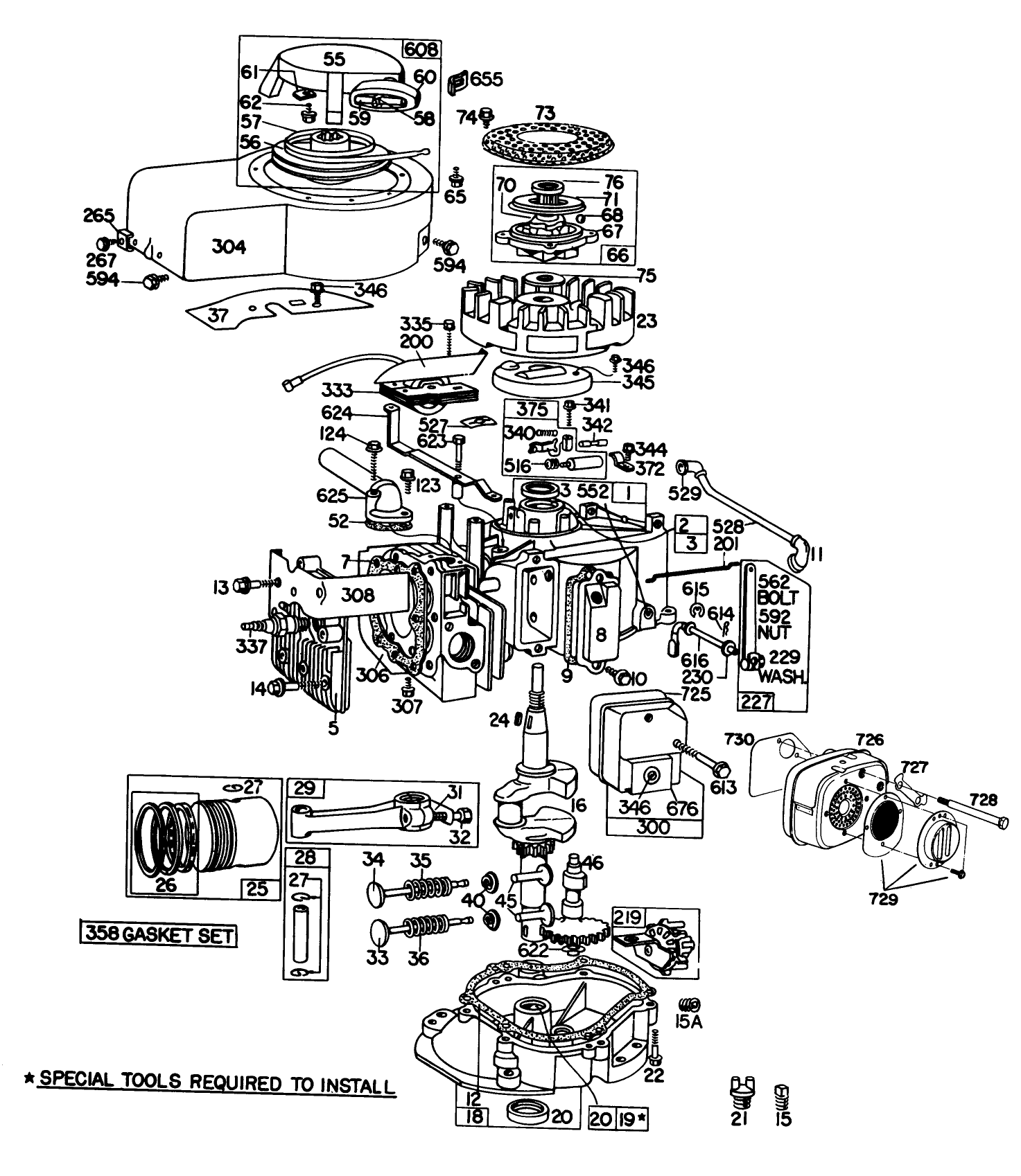Briggs & Stratton Engine Model 130902-0508-01