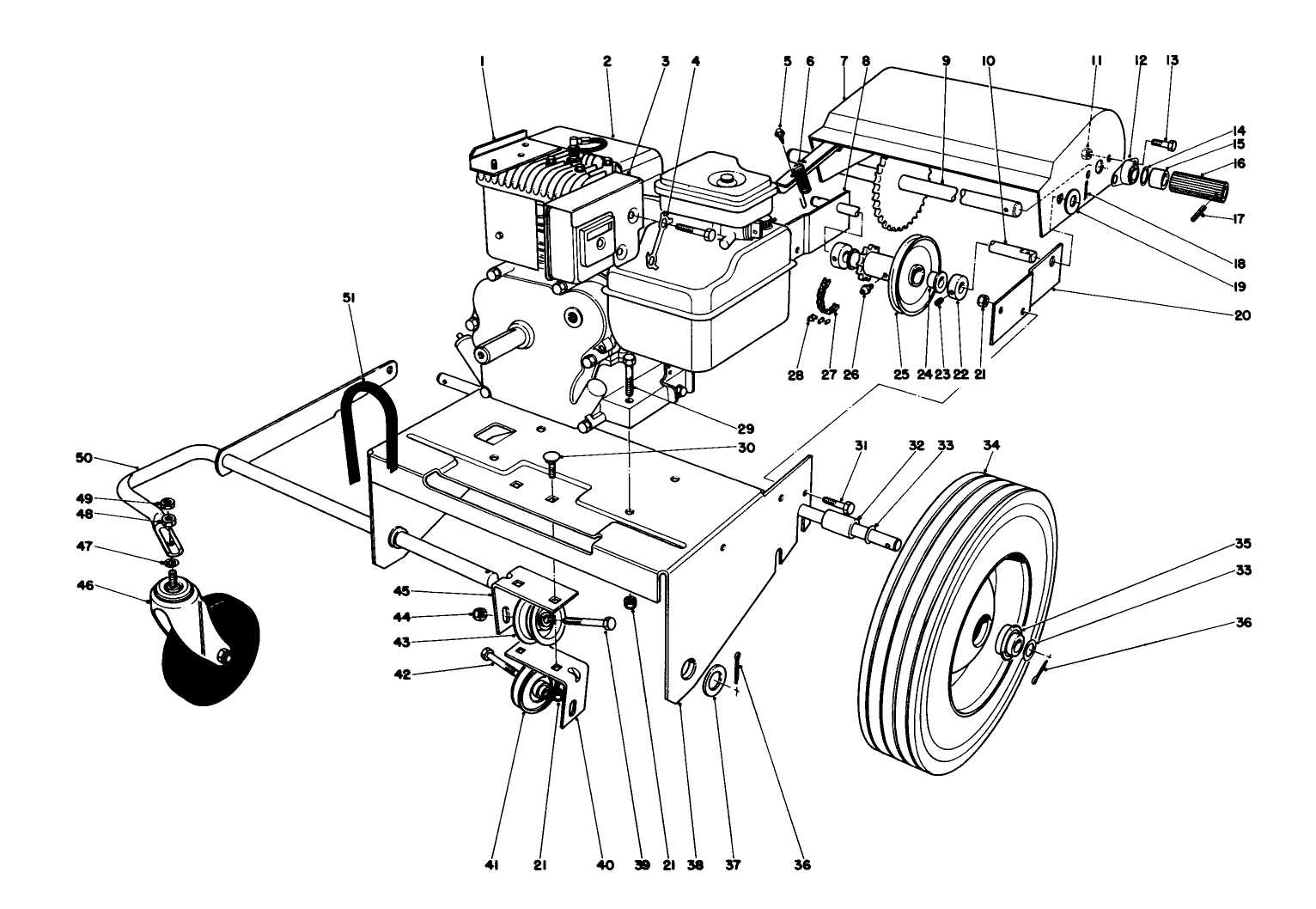 Engine And Base Assembly (model 62923)(continued)