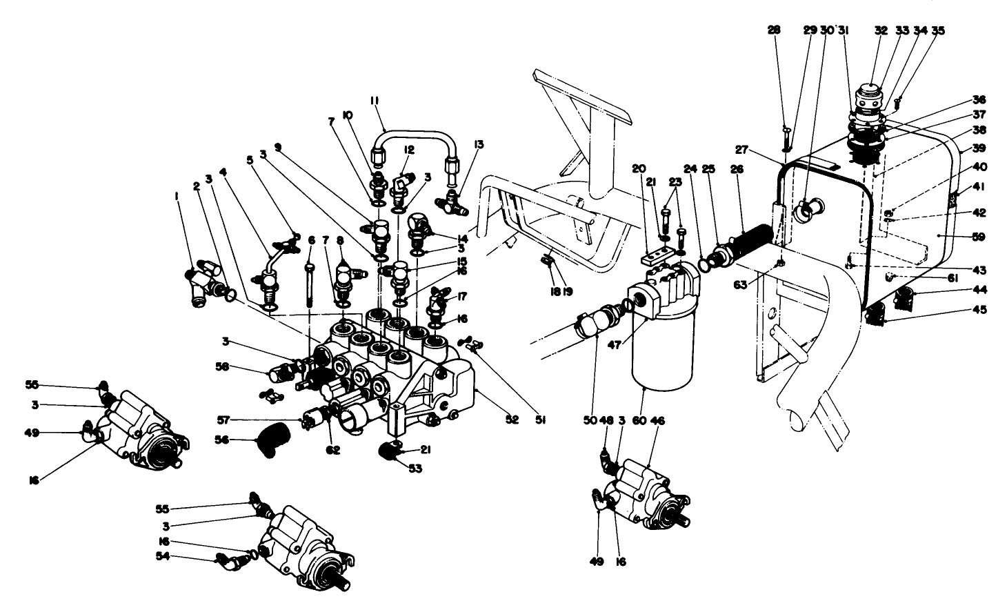 Valve Bank And Hydraulic Reservoir Assembly