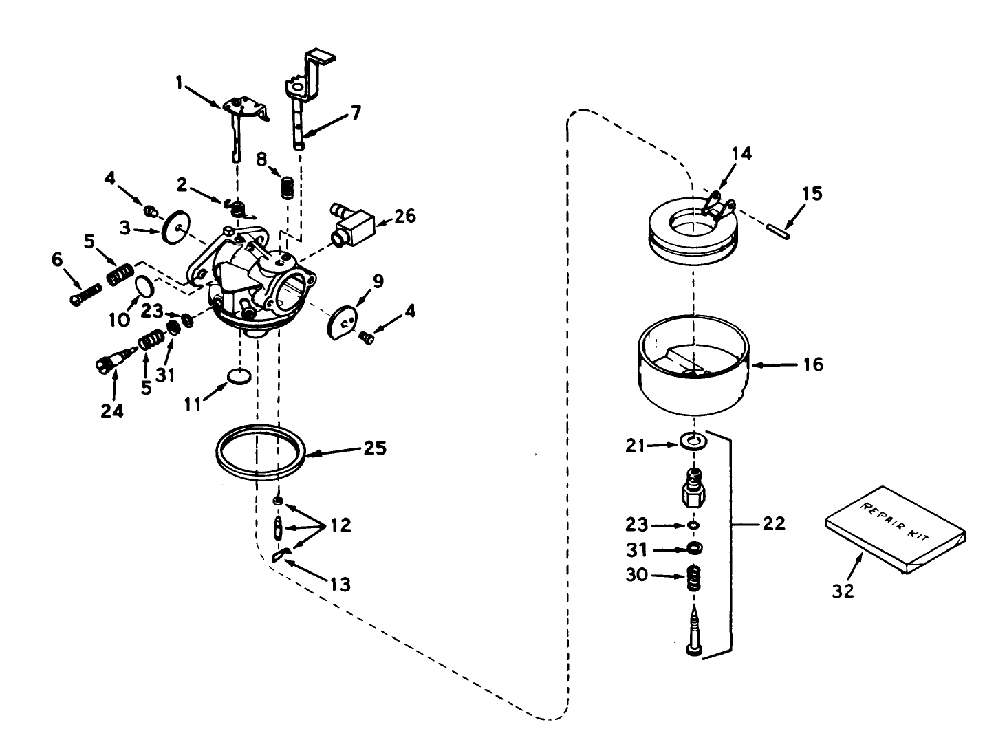 Carburetor No. 631916 (5 H.p. Snowthrower Model No. 31625)