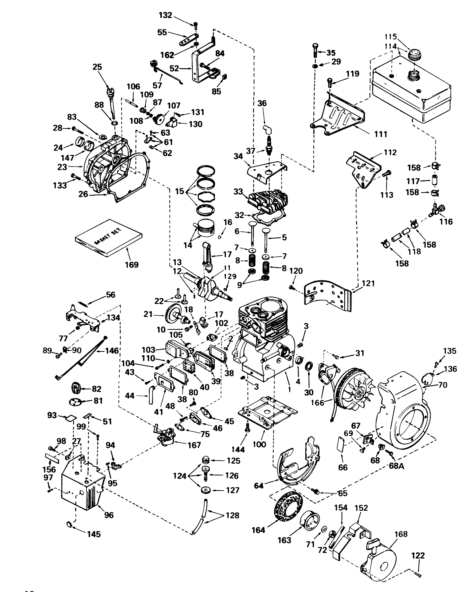 Engine Tecumseh Model No. H70-130176d (7 H.p. Snowthrower Model No. 31677)