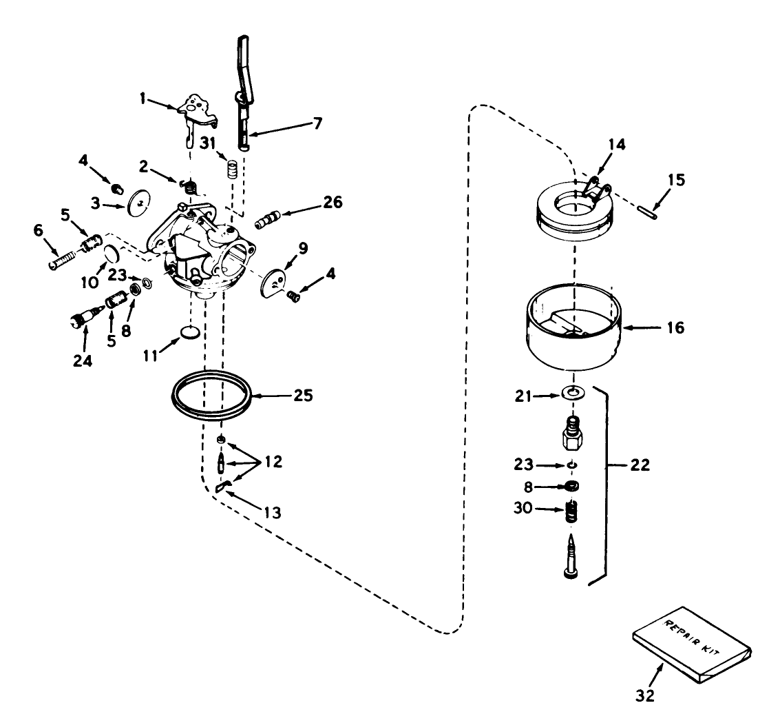 Carburetor No. 631920 (7 H.p. Snowthrower Model No. 31677)