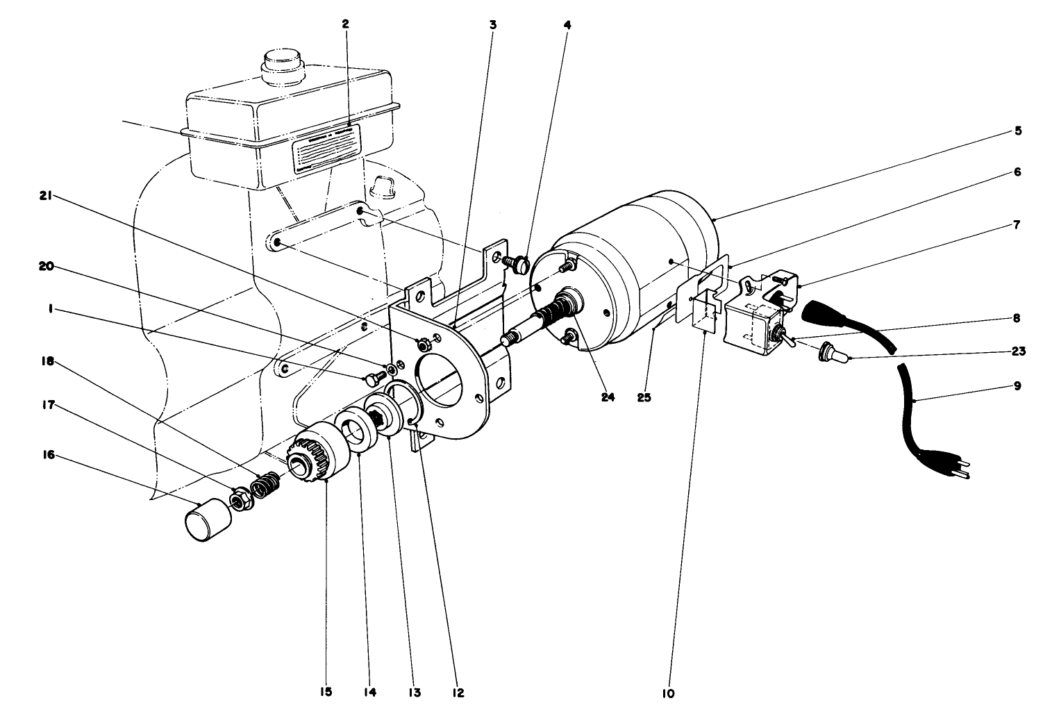 Starter Motor Kit-Model 23-4410 (for Snowthrowers Model No. 31677)