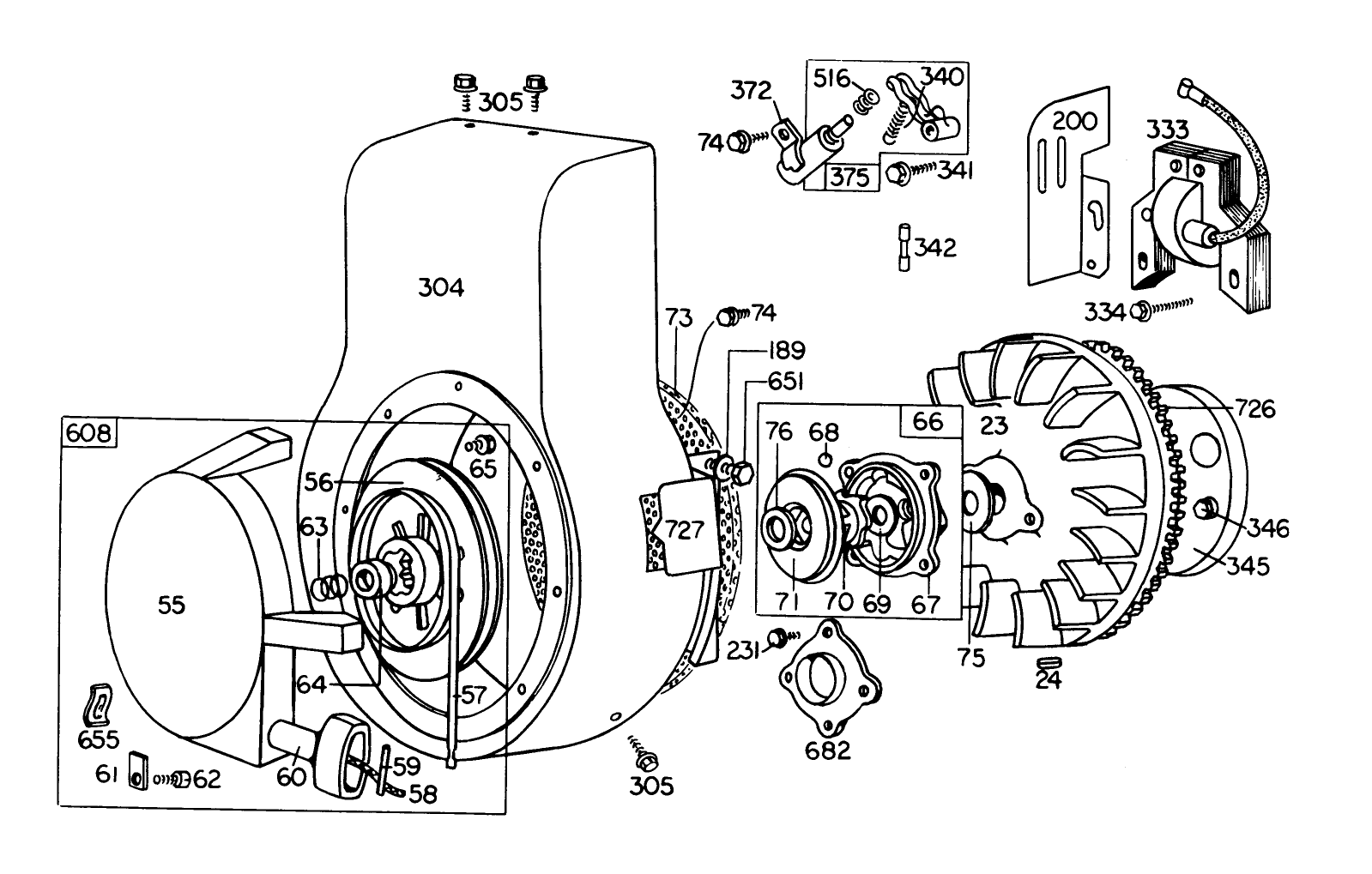 Rewind Starter Assembly