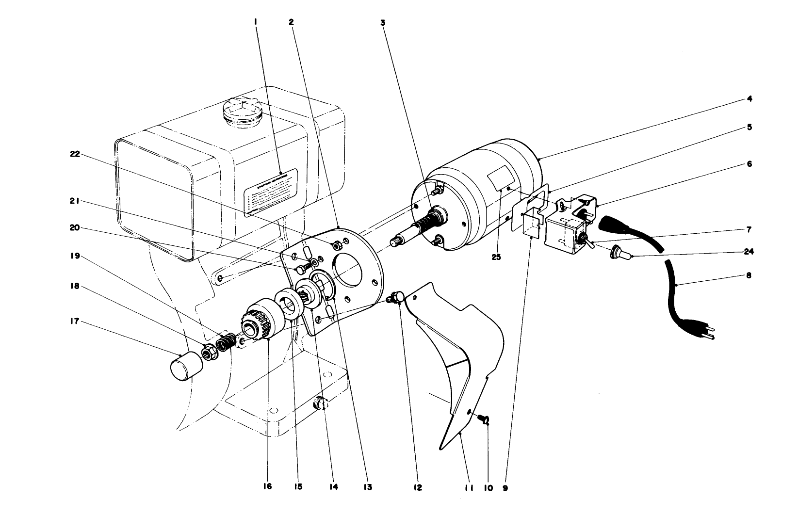 Starter Motor Kit - Model 23-4420 (for Snowthrowers Model No. 31763 & 31823)