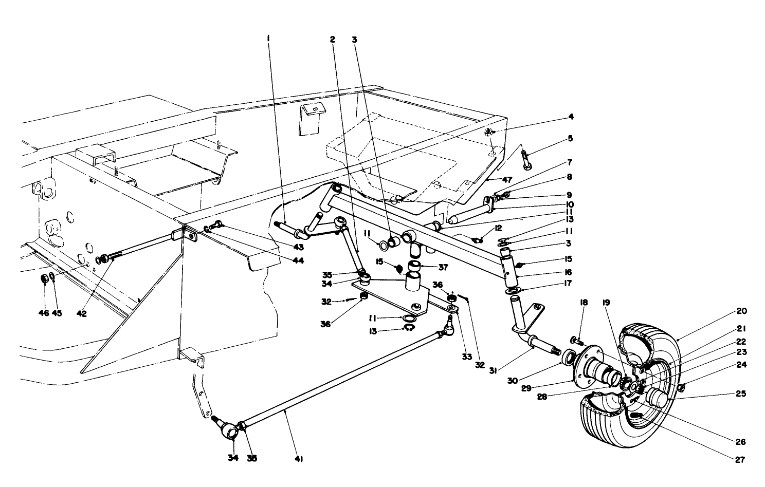 Rear Axle And Wheel Assembly