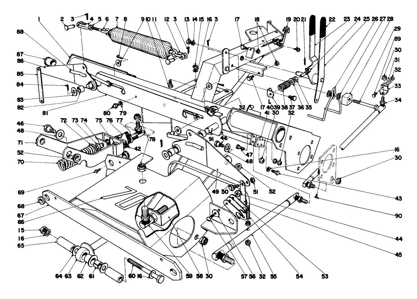 Main Frame And Counterbalance Assembly