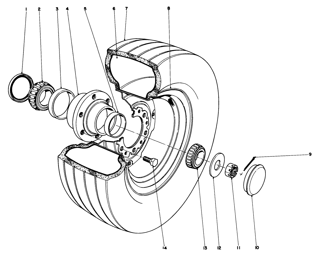 Front Wheels And Rim-6:70 X 15 General Tractor And Parkmaster 5 And 7