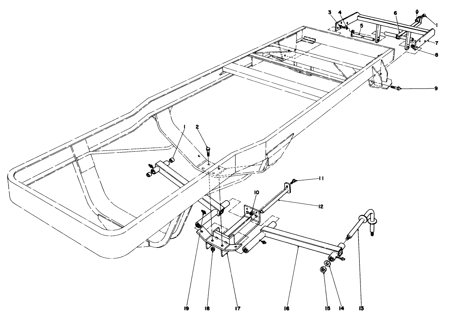 Drawbar Assembly No. 1, 2 & 3 Position Parkmaster 9 Unit