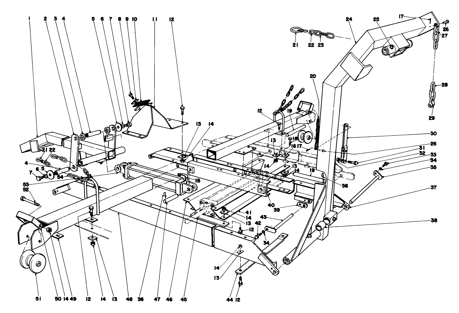 Main Frame Assembly-Rear Center Parkmaster 9