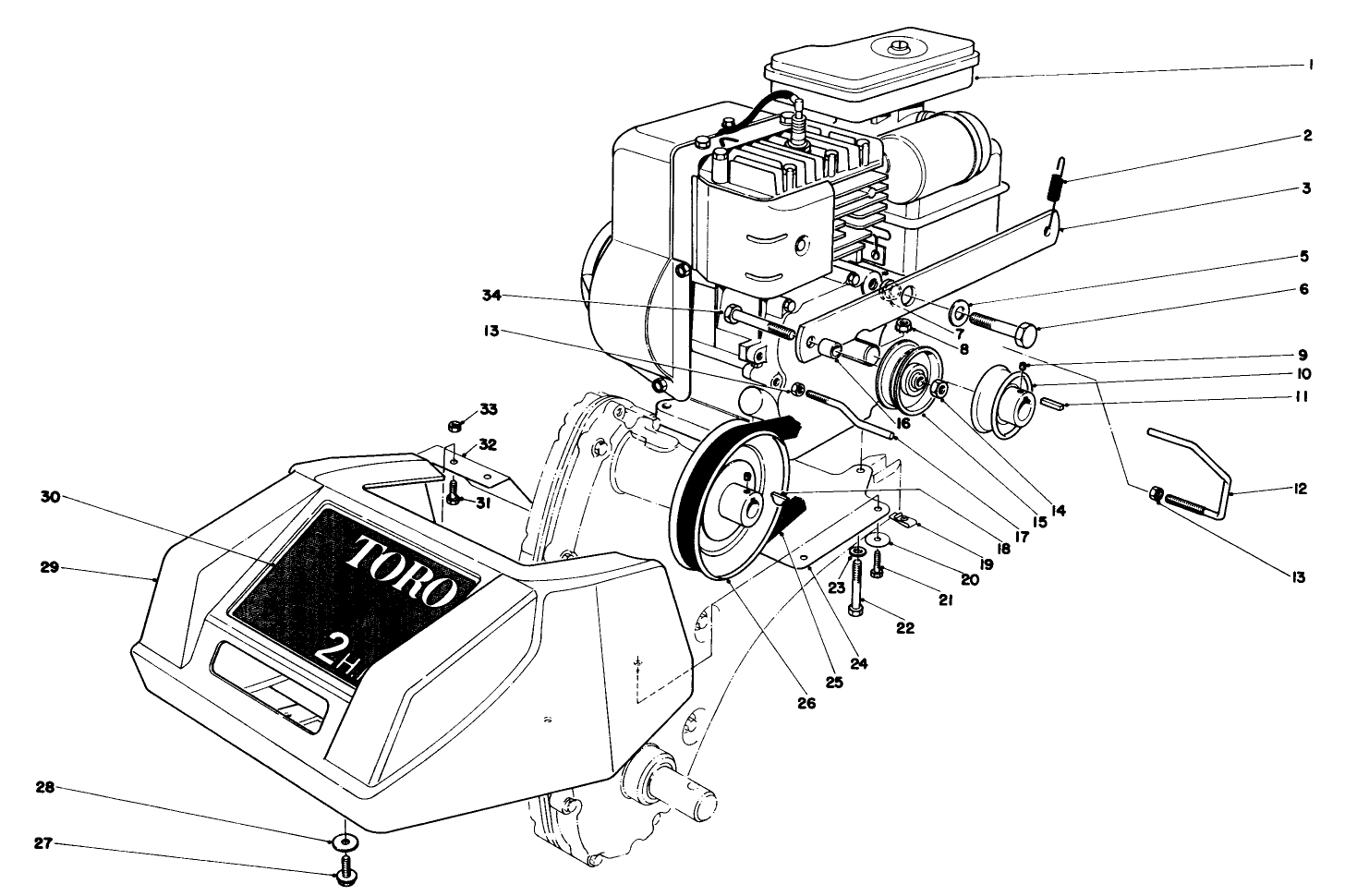 Engine And Shroud Assembly Model 58307 & 58336