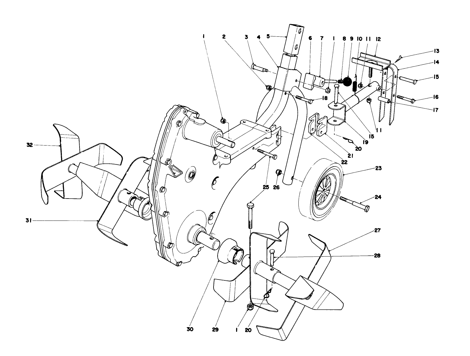 Chain Case And Tine Assembly Model 58336