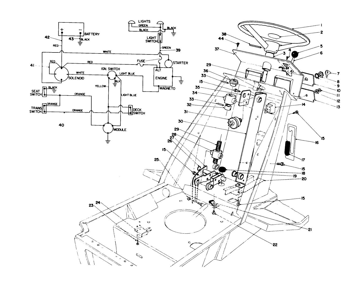 Steering Wheel & Dash Assembly