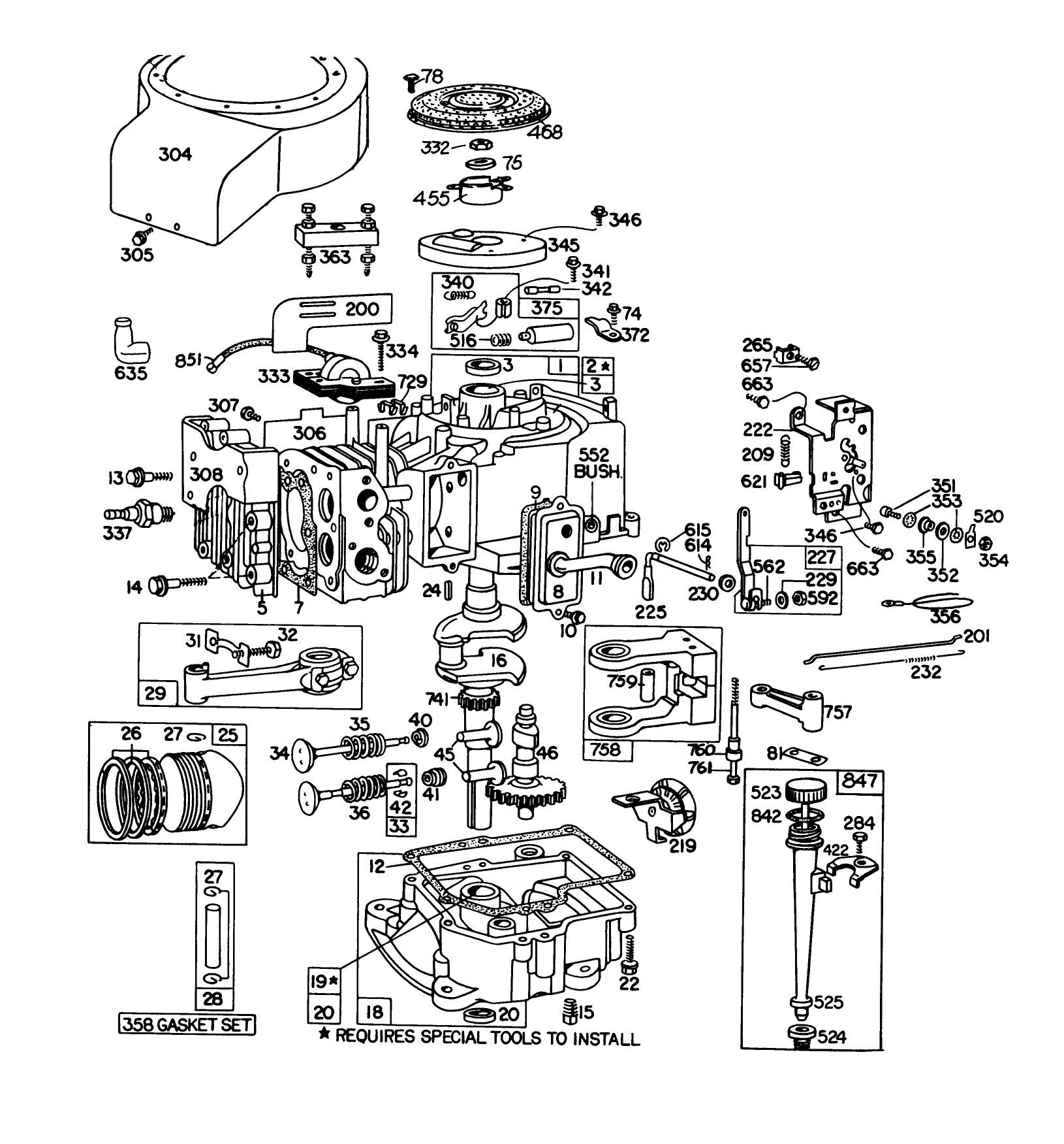 Engine Briggs & Stratton Model 191707-5149-01 (model 57300)
