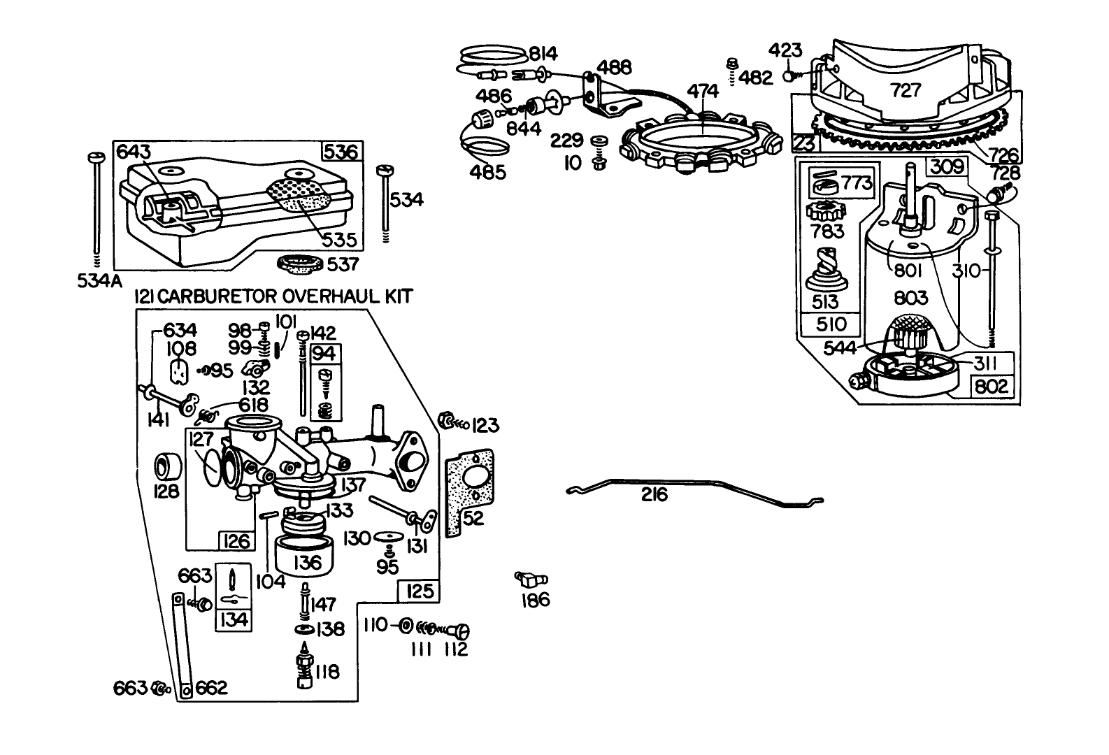 Engine Briggs & Stratton Model 251707-0175-01 (model 57351)