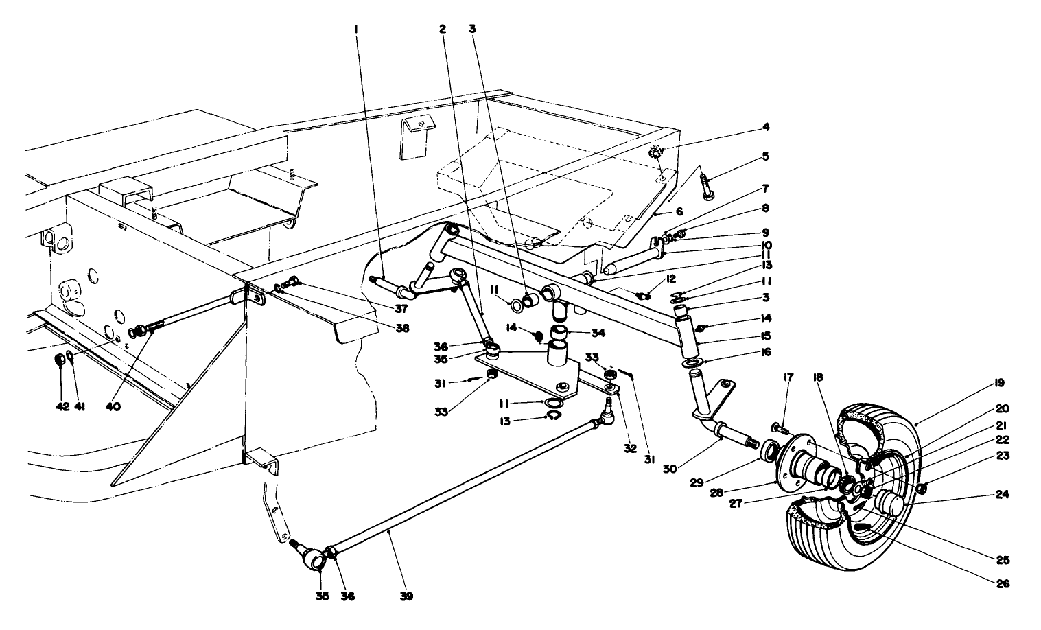 Rear Axle And Wheel Assembly