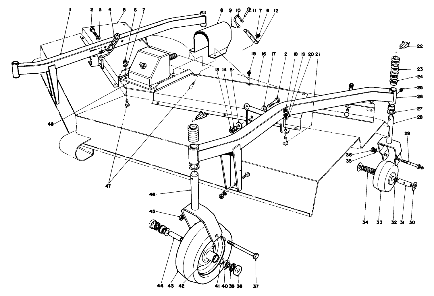 Cutting Unit Castor Wheel And Gear Box Assembly