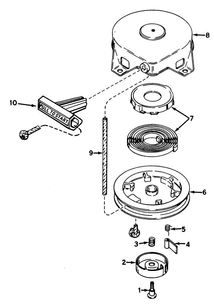 Shroud & Rewind Starter No. 590537 (engine Model Ah50 Type 1585 & Ah520) (unit Model 38020 & 38030)