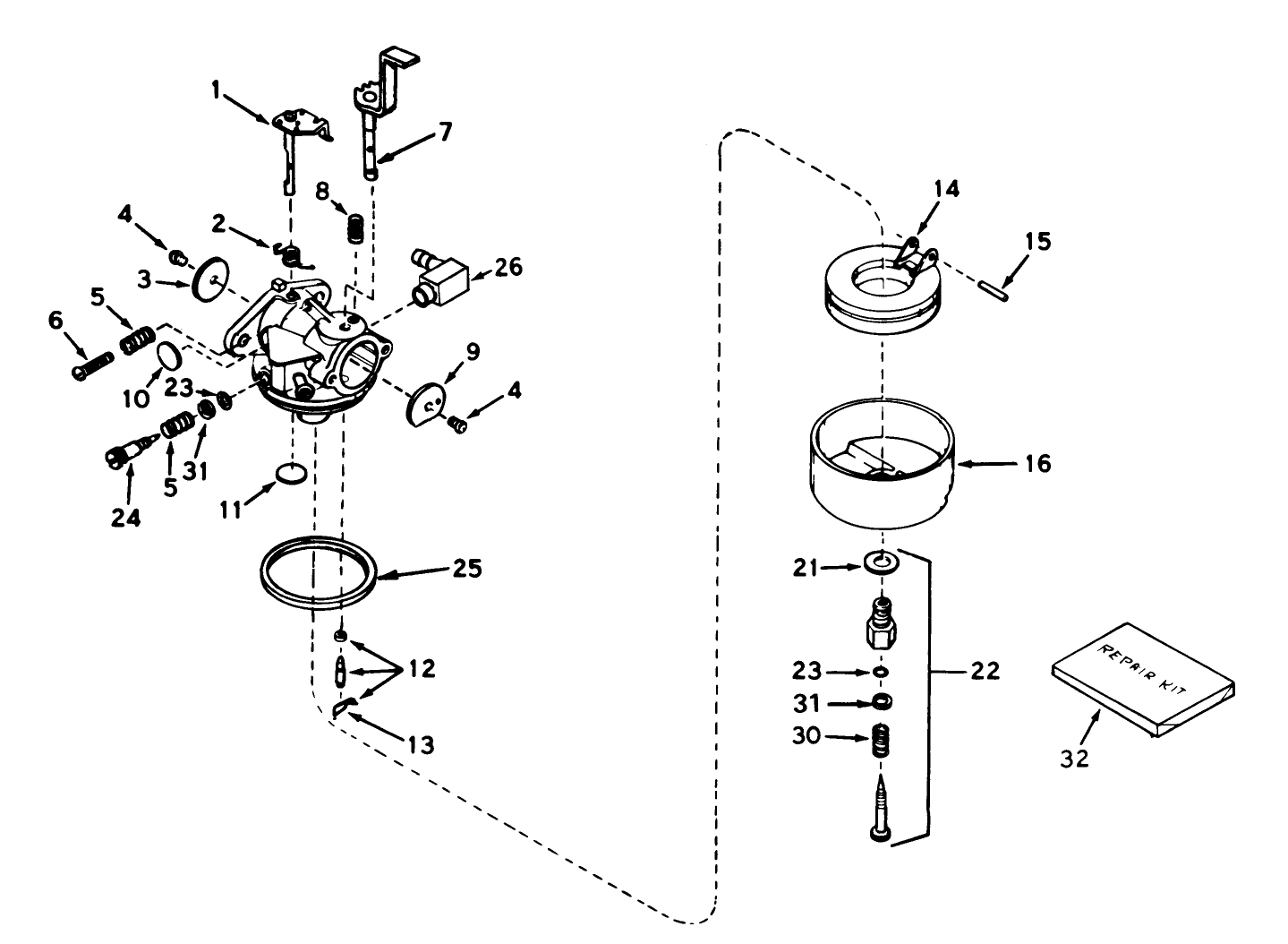 Carburetor No. 631916 (5 H.p. Snowthrower Model No. 38040)