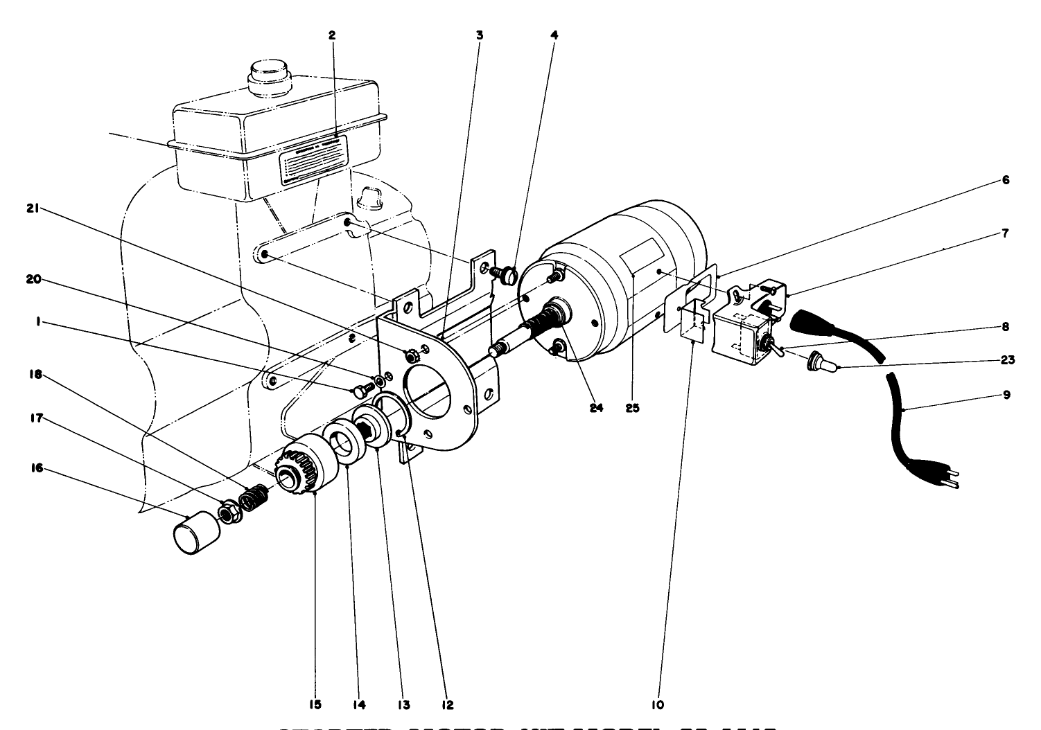 Starter Motor Kit-Model 23-4410 (for Snowthrower Models No. 38050)