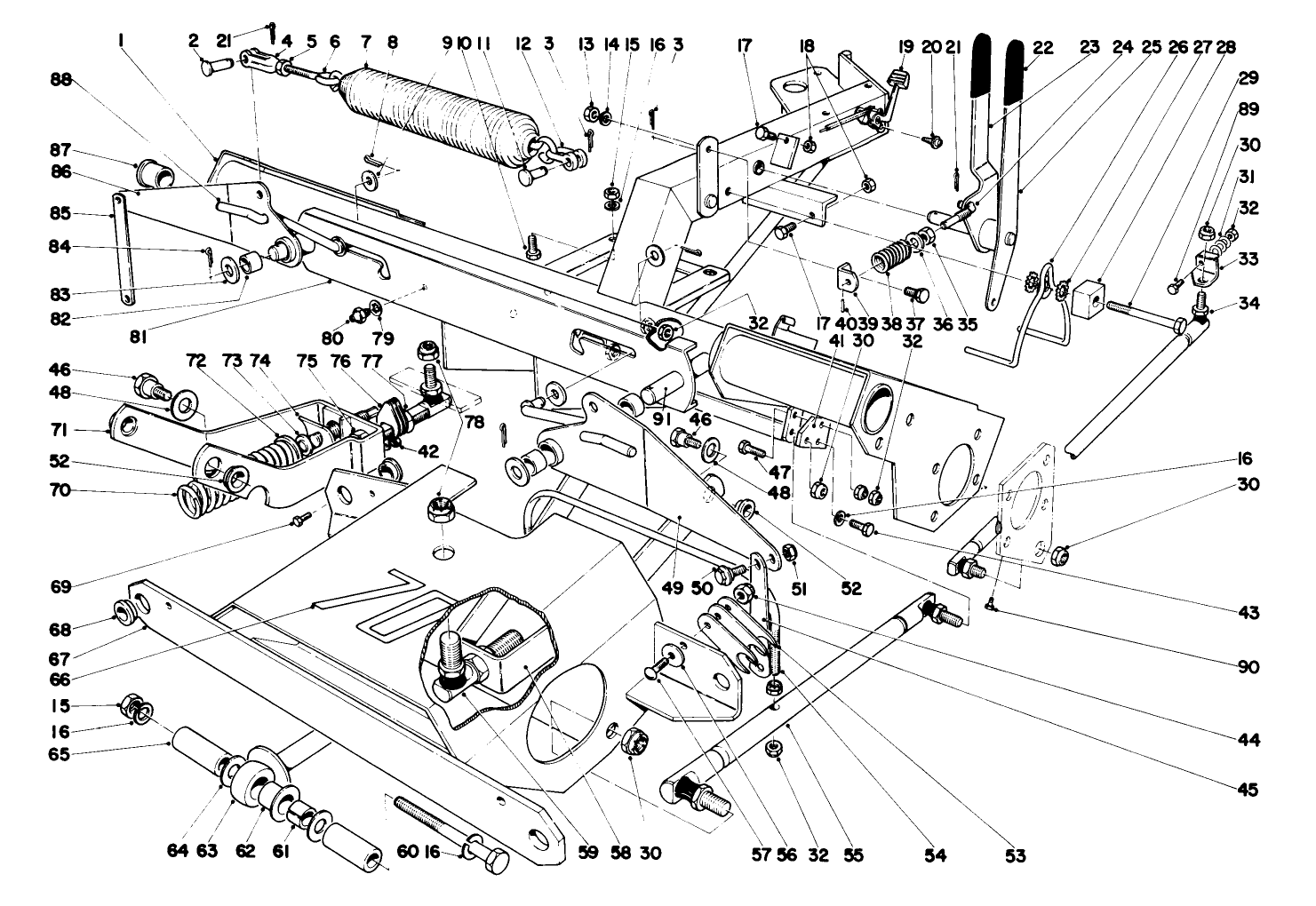 Main Frame And Counterbalance Assembly