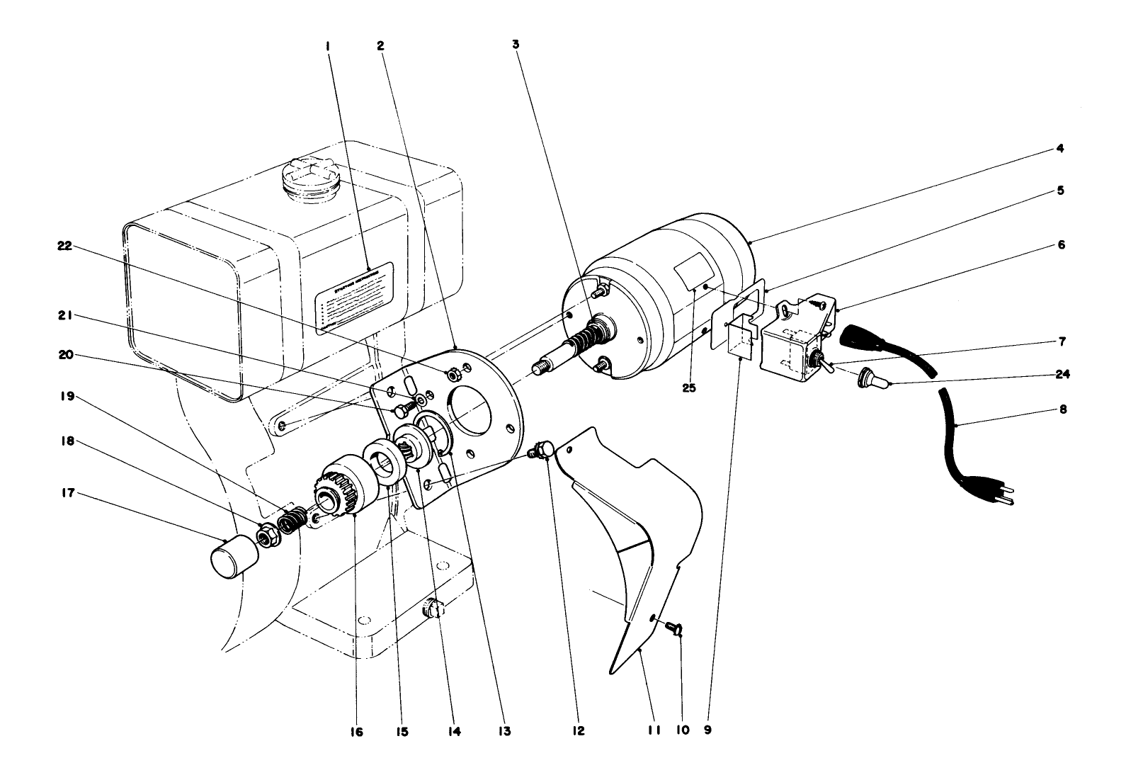 Starter Motor Kit Model 23-4420 (8 H.p. Snowthrower Model 38060)
