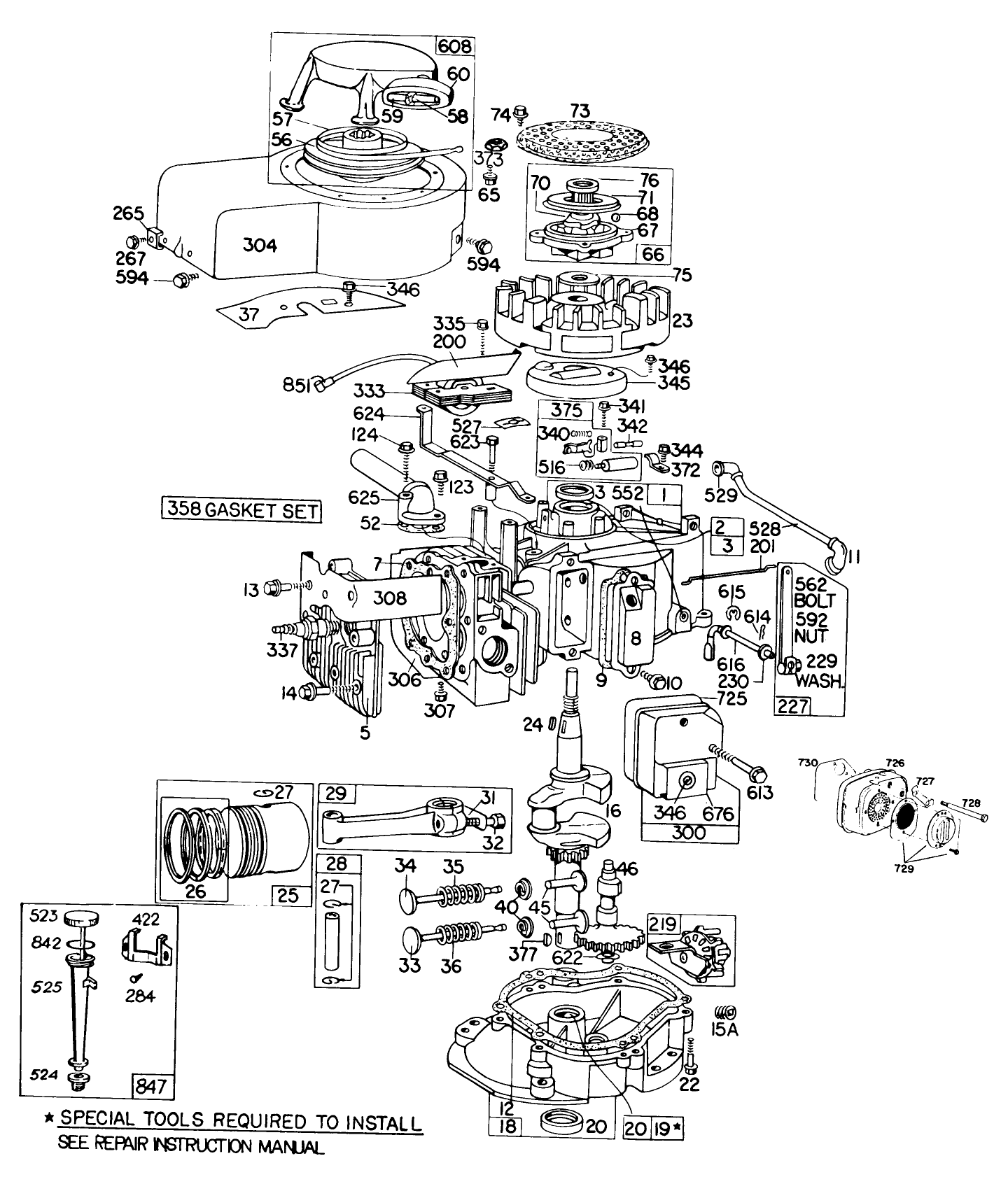 Engine Briggs & Stratton Model 130902-0543-01