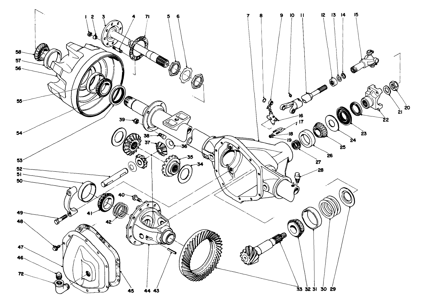 Rear Axle And Drive Line N0. 19-6570 (used On Units With Serial No. 30400 & Up)