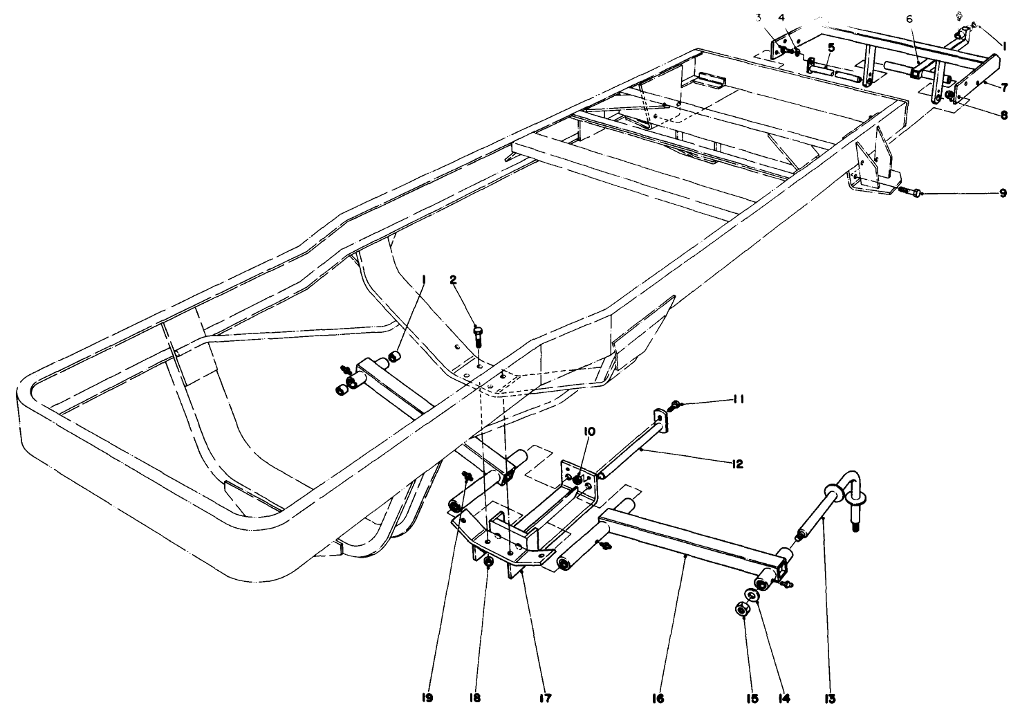 Drawbar Assembly No. 1, 2 & 3 Position Parkmaster 5 Unit