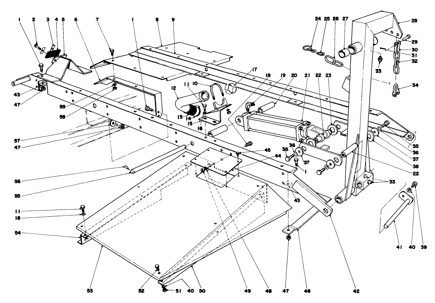 Main Frame Assembly-Front Center Parkmaster 7