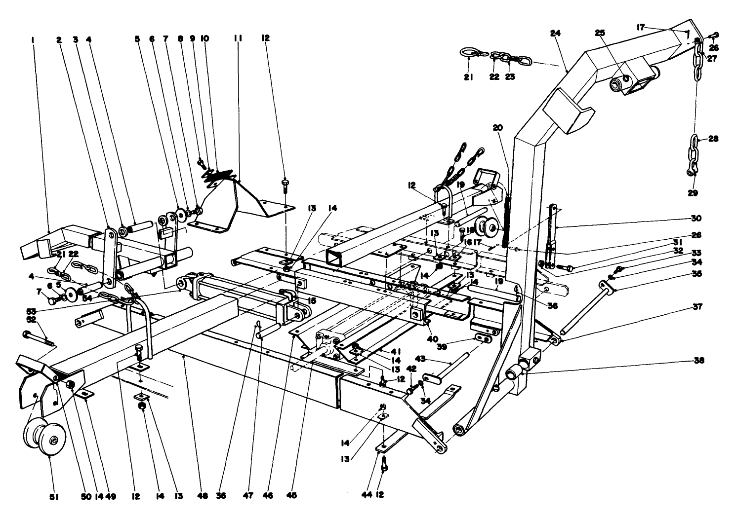Main Frame Assembly-Rear Center Parkmaster 9