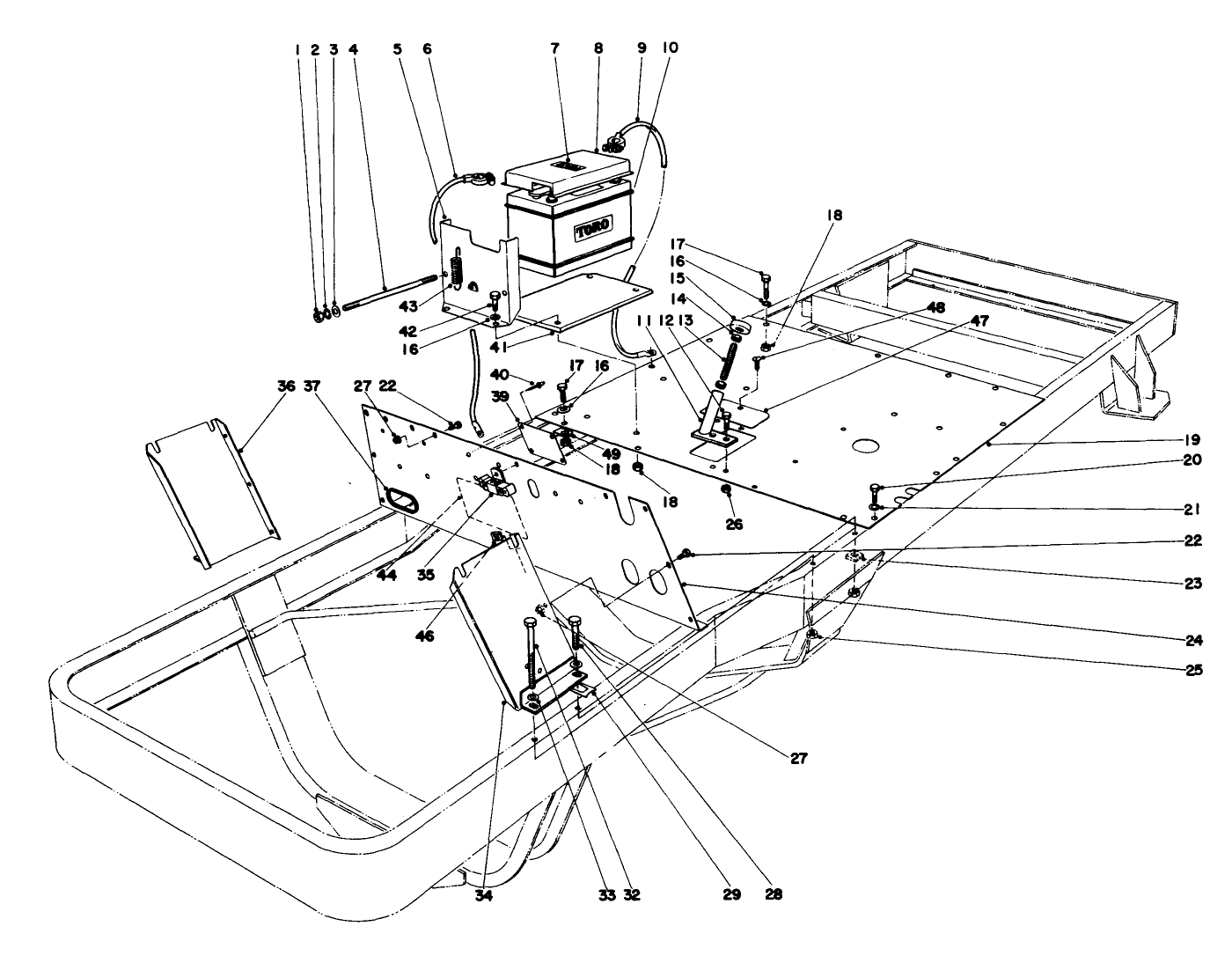 Toe Board And Battery Assembly