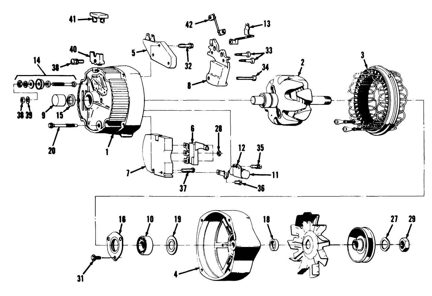 42 Amp. Alternator Assembly No. 36-2420