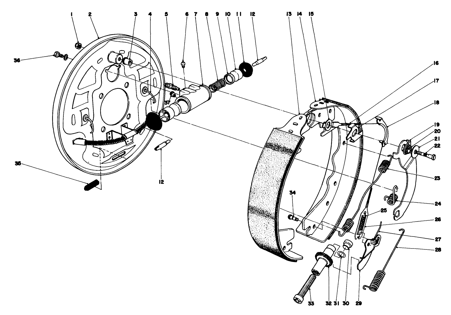 Rear Brake Assembly (37-1010 R.h. & 37-1020 L.h.)