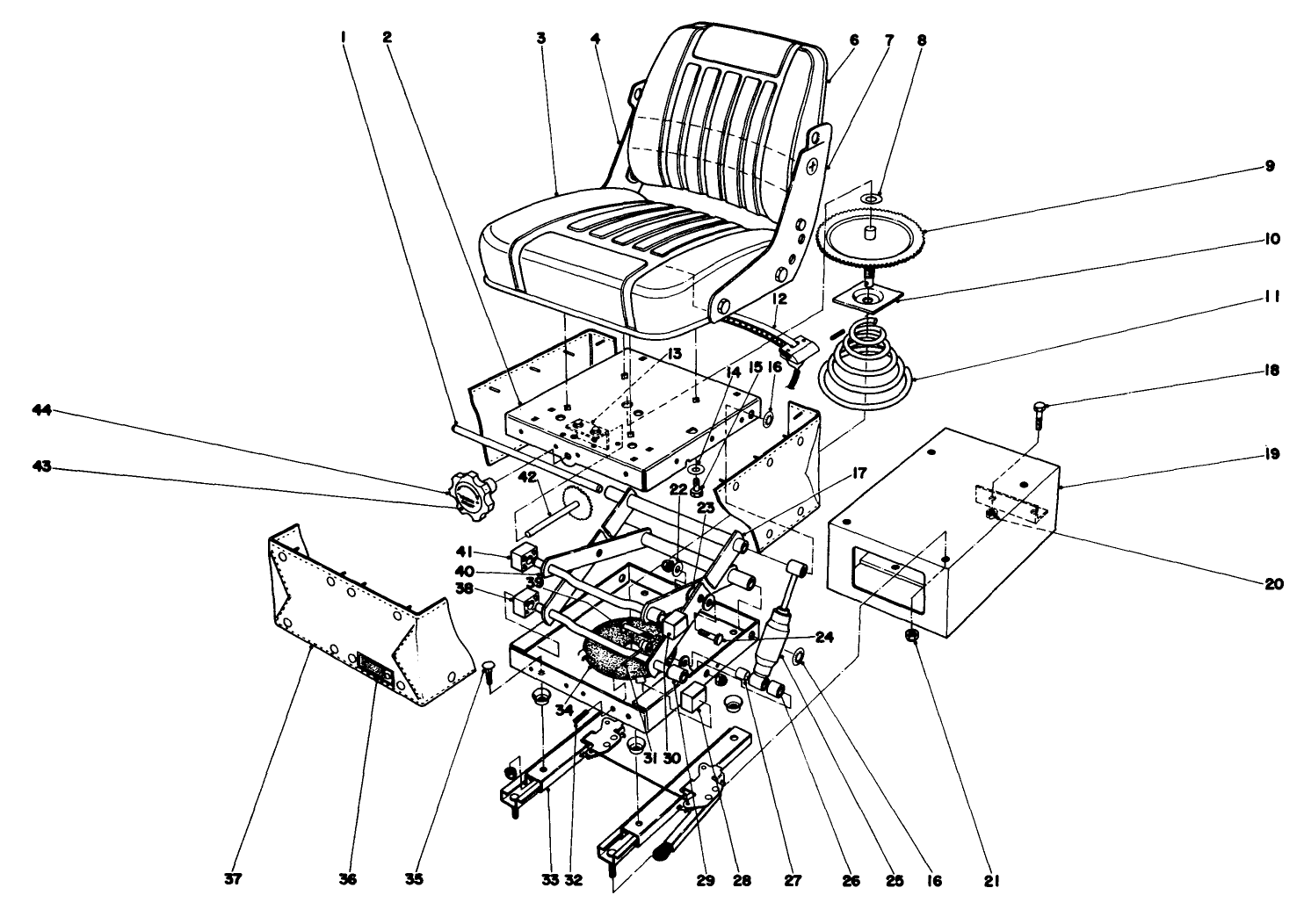 Seat Assembly 37-0930 And Suspension Assembly 37-0610