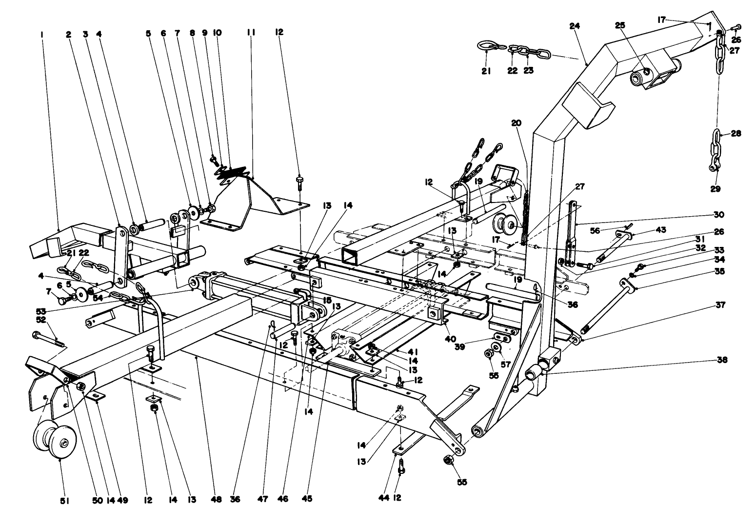 Main Frame Assembly-Rear Center Parkmaster 9