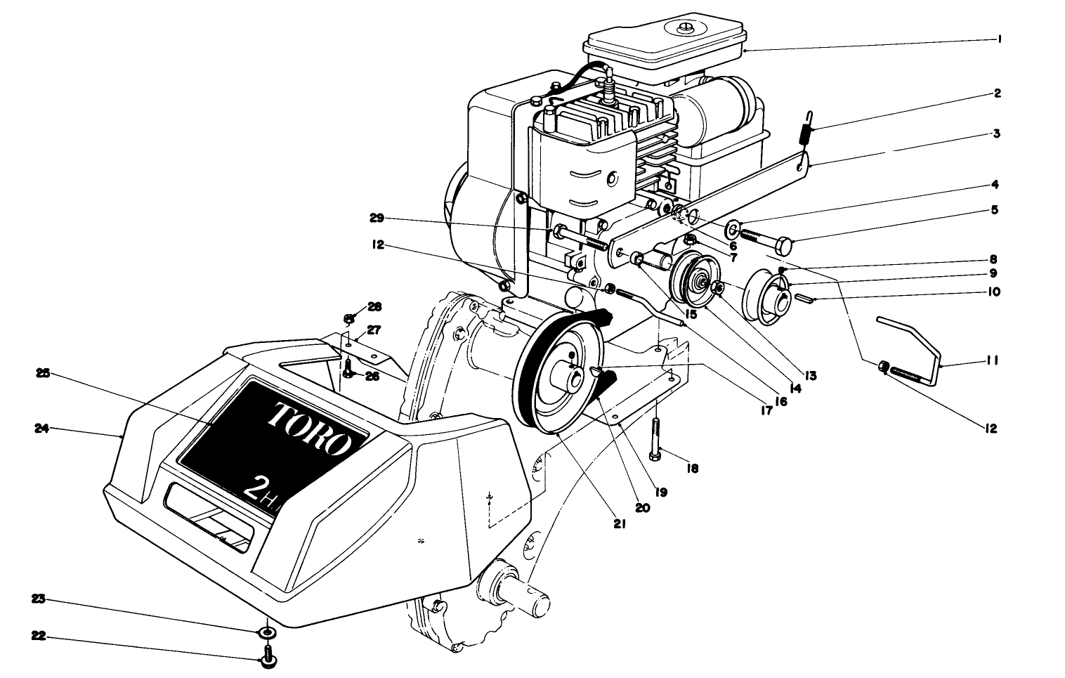Engine And Shroud Assembly Model 58307 & 58336