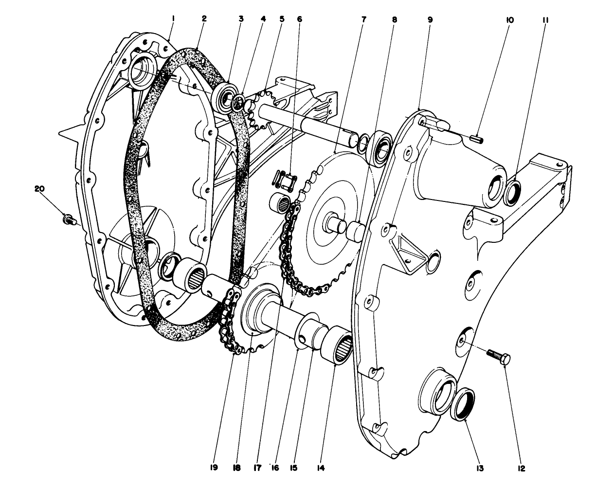 Chain Case Assembly Model 58307 & 58336
