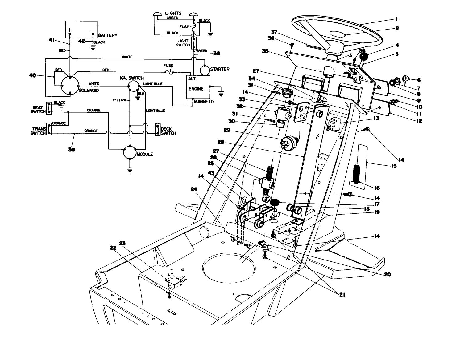 Steering Wheel & Dash Assembly