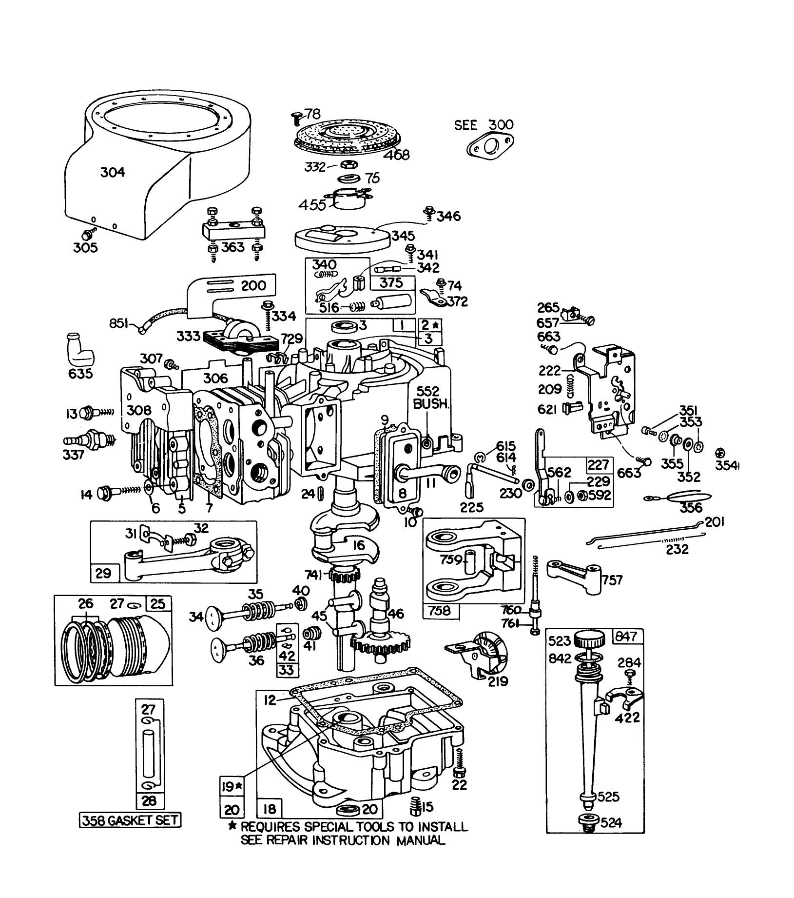 Engine Briggs & Stratton Model 191707-5633-01 (model 57300)