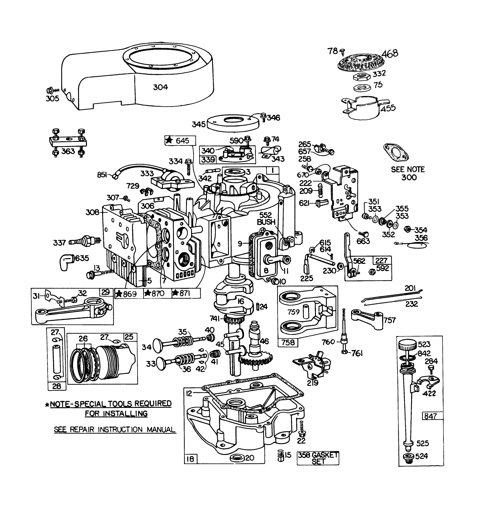 Engine Briggs & Stratton Model 252707-0146-01 (model 57360)