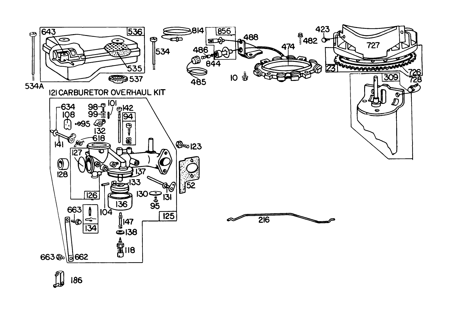 Engine Briggs & Stratton Model 252707-0146-01 (model 57360)