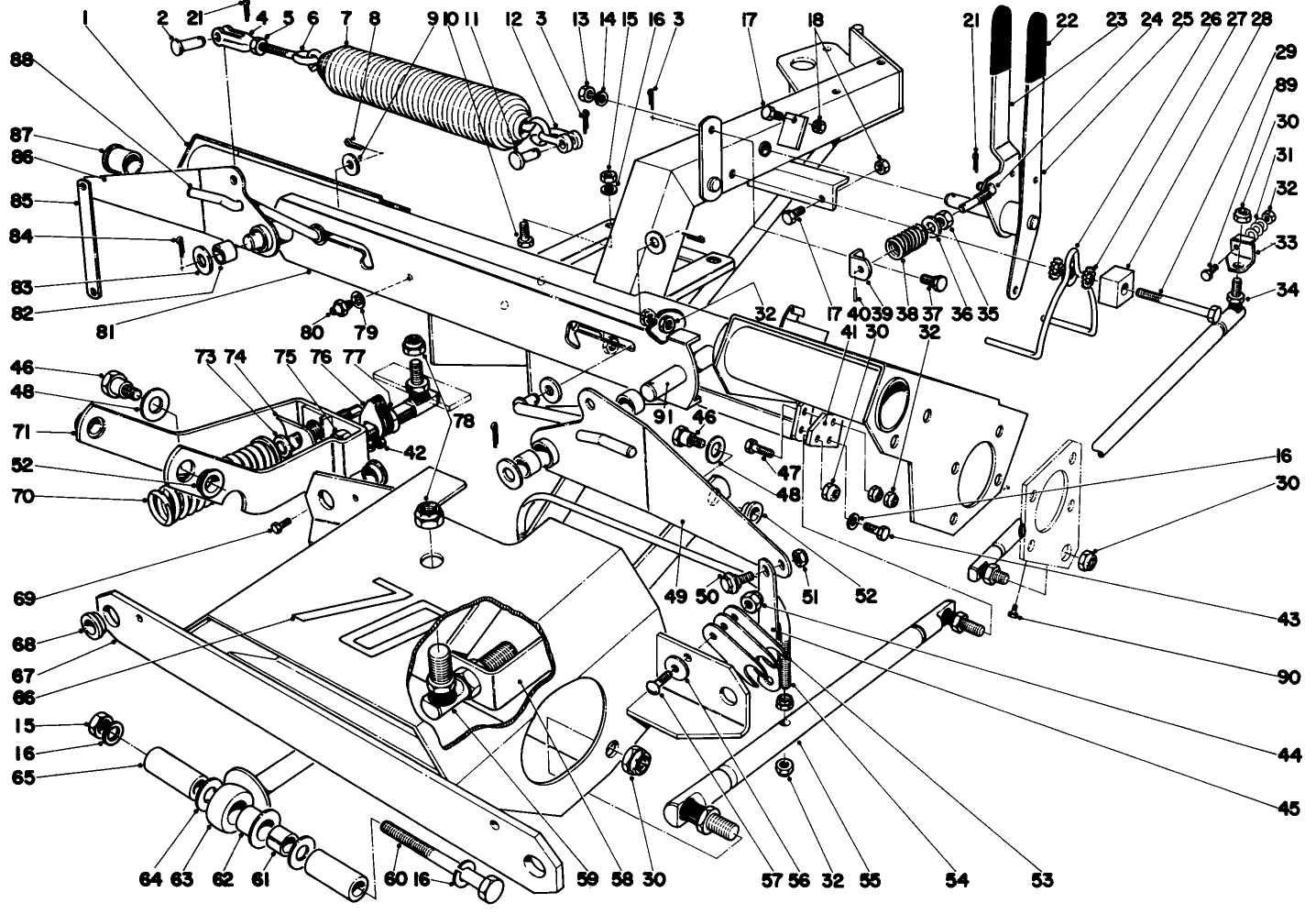 Main Frame And Counterbalance Assembly