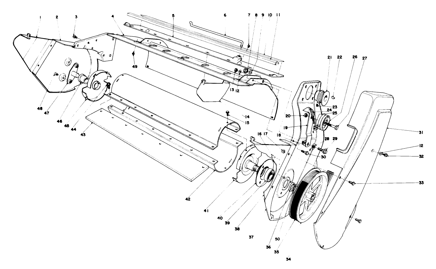 Lower Main Frame Assembly (model 38120 & 38130)