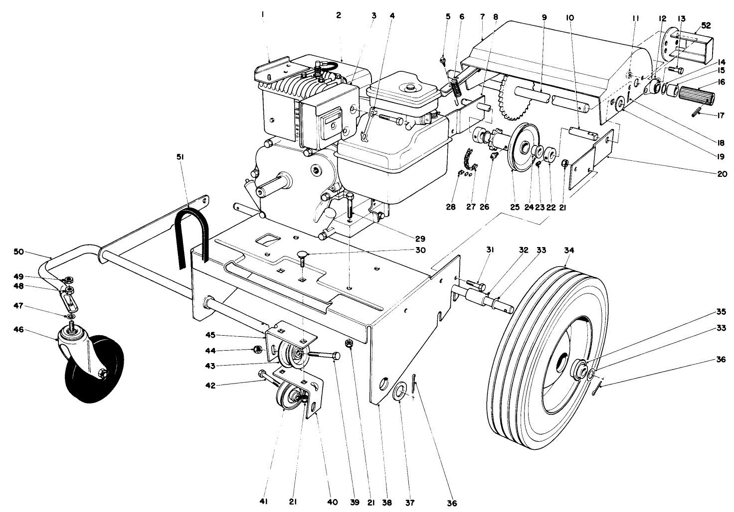 Engine And Base Assembly (model 62923)