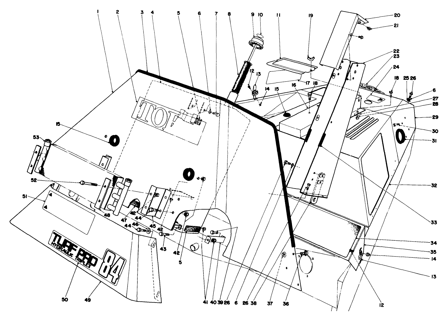 Hydraulic Reservoir And Front Shroud